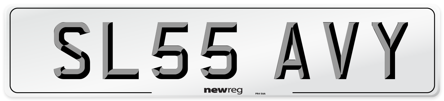 SL55 AVY Number Plate from New Reg